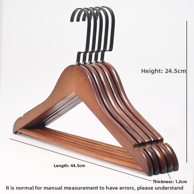 Wooden Hangers, 24-Pack, Hangers, Non-Slip, Pant Bar, 360° Rotating Hook, Suitable for Jackets, Shirts, Coats, Natural Wood
